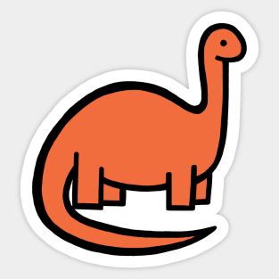 Desert Orange Red Dinosaur Sticker